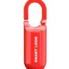 31TmVVpNzNL Smart Lock Fingerprint Padlock, Waterproof, Keyless, Anti-Theft, Red