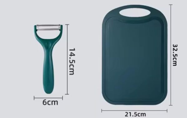 41TezyzIwqL Chef Kitchen Knives Set with Cutting Board, Dark Green