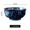 Luxury Kiln Transformation Blue Porcelain Dinner Set of 7 Pieces