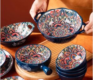 Bohemian Dishes and Tableware Set of 10, Household Baking Tray, Assorted Dishes Dinnerware Set Party Decorations Modern Ceramic