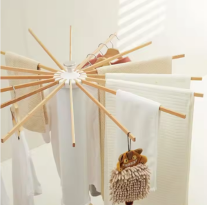 Portable Tripod Rotating Clothes Drying Rack, Indoor Folding Laundry Drying Rack