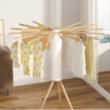 Portable Tripod Rotating Clothes Drying Rack, Indoor Folding Laundry Drying Rack