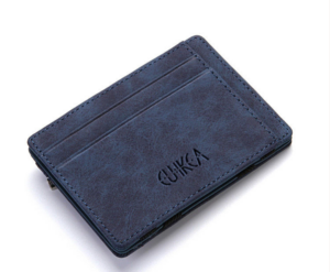 Magic Wallet Money Clip Zipper Coin Purse, Elastic Pu Leather Slim Wallet for Men, Card Holders