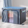 Cloth Steel Frame Folding Fabric Storage Box Bins Organizer for Clothes, Boxes, Basket, Bedding Storage Bag